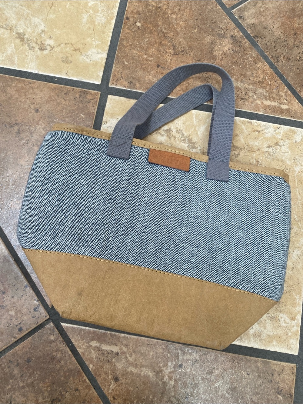 Canvas & Suede Tote Lunch Bag - WholeFoods